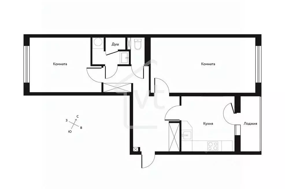 2-к кв. Владимирская область, Владимир Северная ул., 38/2 (53.0 м) - Фото 2