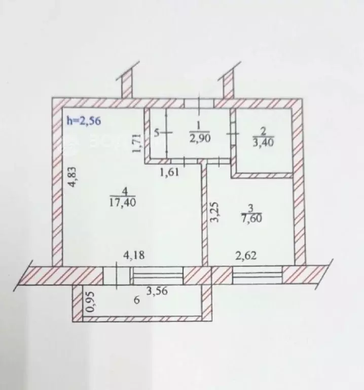 1-к кв. Чувашия, Чебоксары ул. Афанасия Никитина, 9 (32.1 м) - Фото 2
