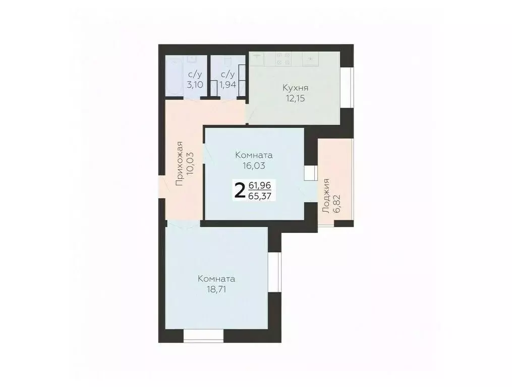 2-к кв. Орловская область, Орел ул. Панчука, 83Б (65.37 м) - Фото 0