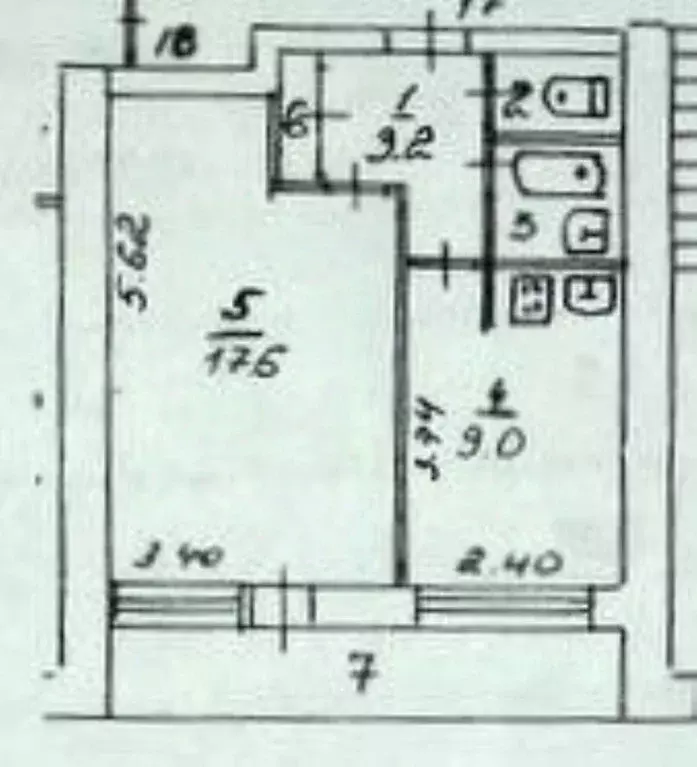 1-к кв. Московская область, Одинцово Молодежная ул., 34 (33.7 м) - Фото 2