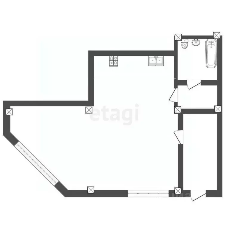 2-к кв. Севастополь Севастопольская зона ЮБК кв-л, 14А (53.2 м) - Фото 2
