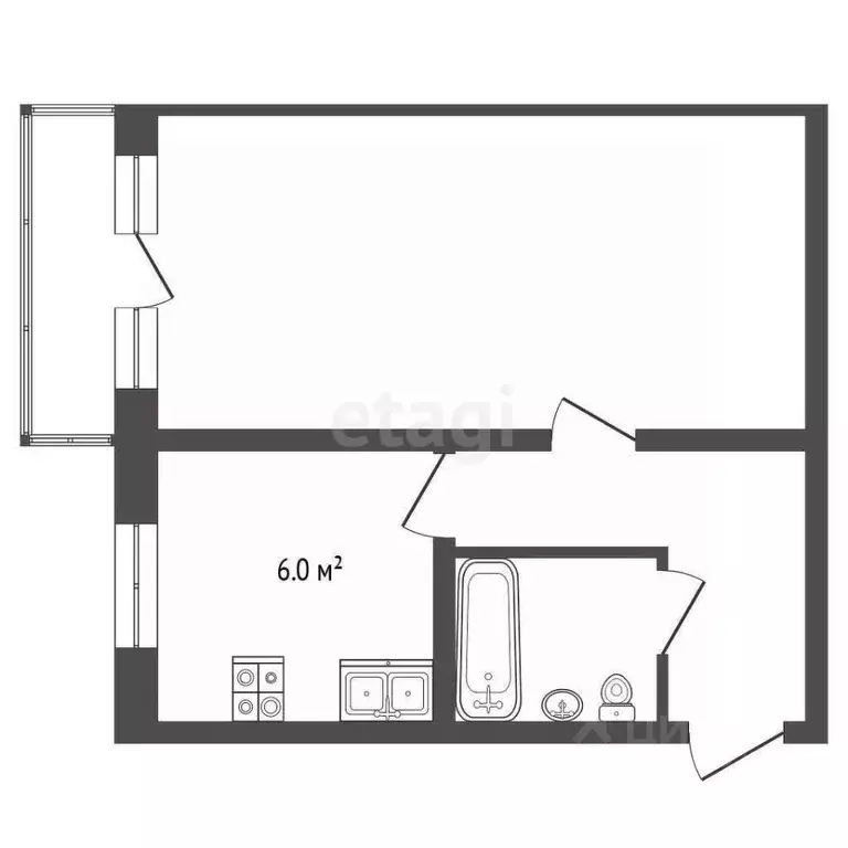 1-к кв. Ярославская область, Некрасовское рп ул. Строителей, 9 (31.4 ... - Фото 2