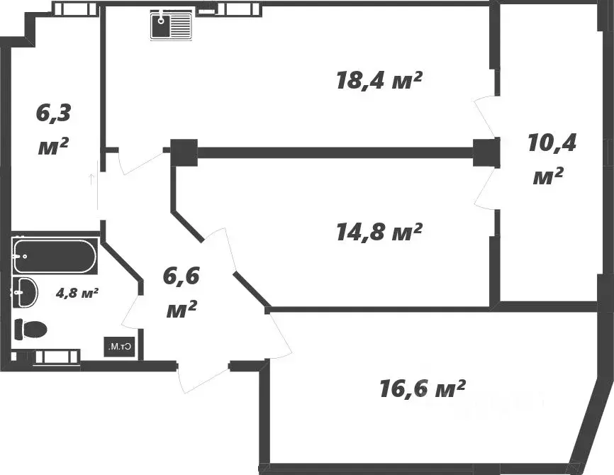 3-к кв. Крым, Ялта муниципальный округ, Форос пгт спуск Форосский, 8к2 ... - Фото 1