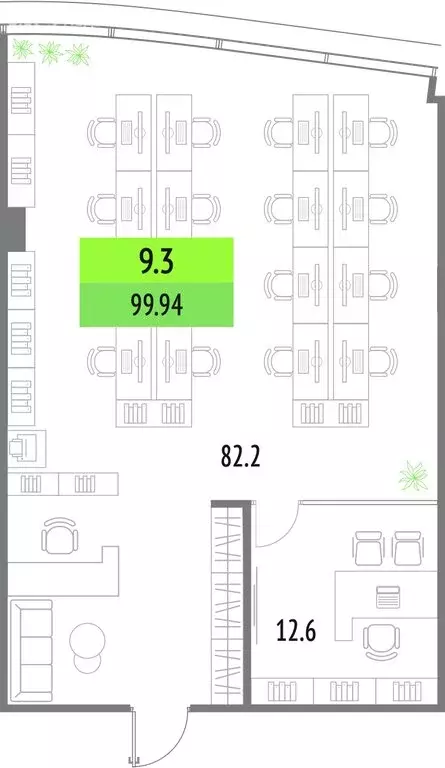 Помещение свободного назначения (99.94 м) - Фото 1