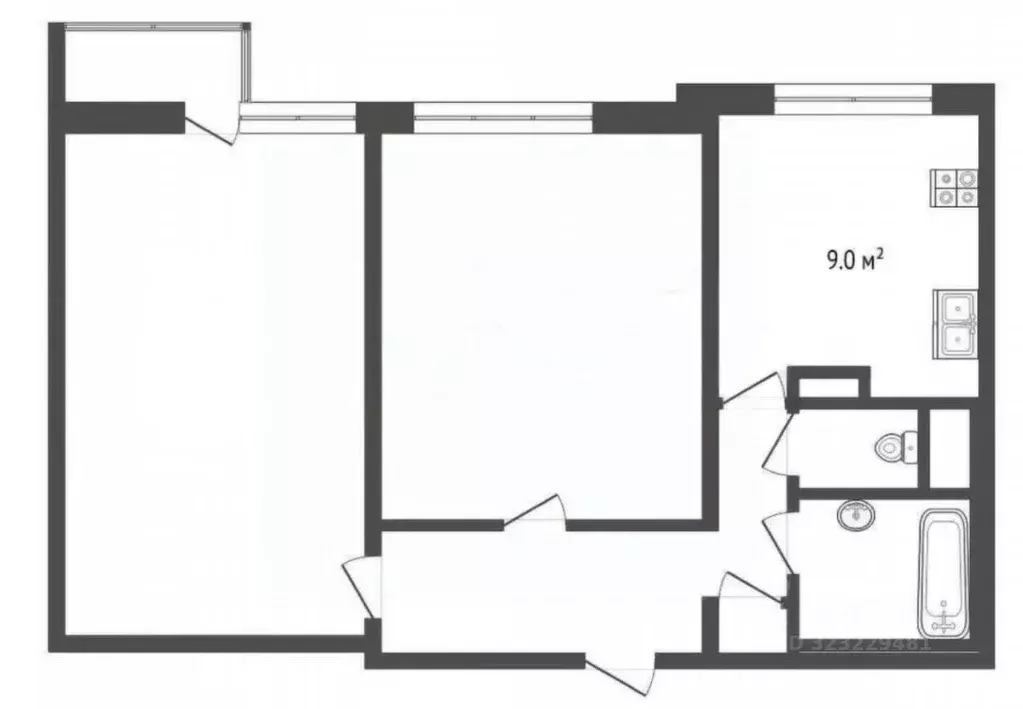 2-к кв. Москва Зюзинская ул., 4К3 (54.0 м) - Фото 2