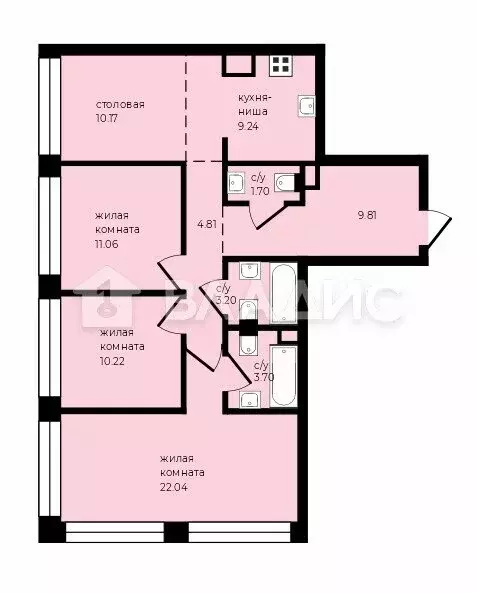 3-комнатная квартира: Москва, 4-я улица Марьиной Рощи, 10к1 (87.2 м) - Фото 1