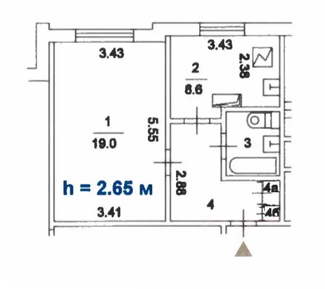 1-к кв. Москва Ореховый бул., 47/33 (38.0 м) - Фото 1