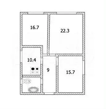 3-к. квартира, 78,6 м, 2/2 эт. - Фото 0