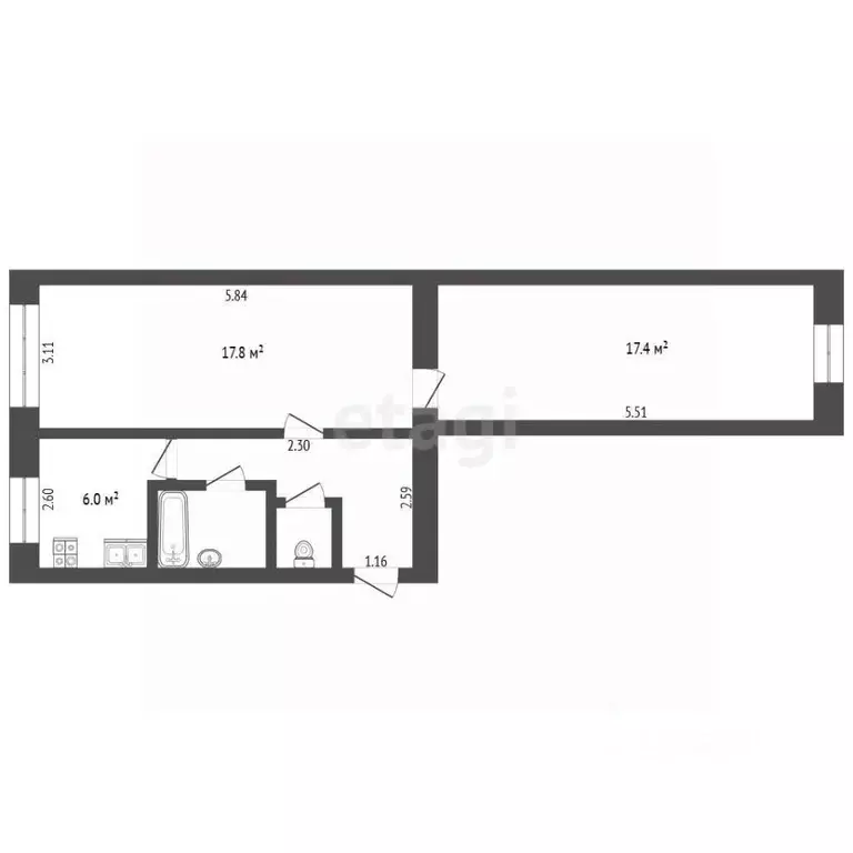 2-к кв. Тюменская область, Тюмень Мелиораторов мкр, ул. 70 лет ... - Фото 1