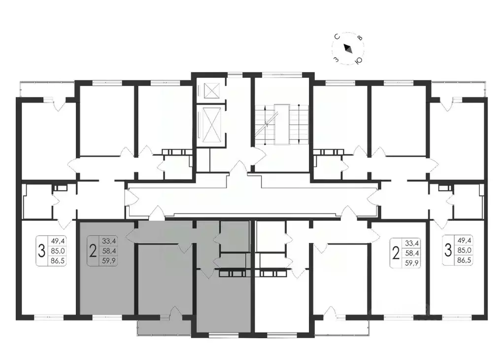 2-к кв. Воронежская область, Воронеж ул. Шишкова, 140Б/21 (59.9 м) - Фото 1