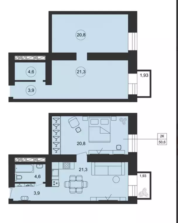 Продаётся 2-к квартира, 52.32 м - Фото 1