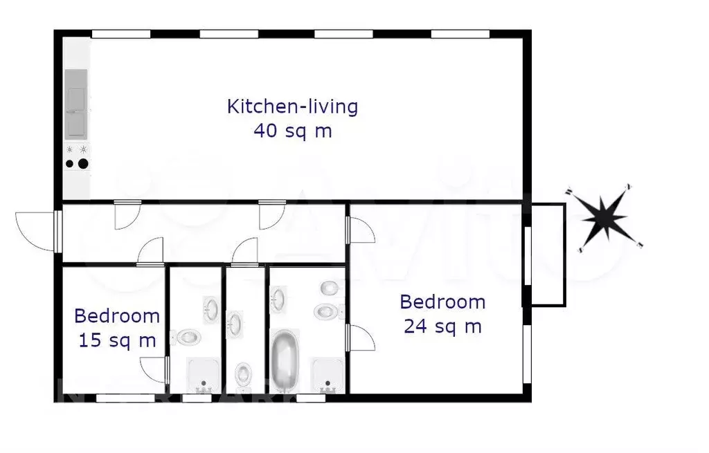 3-к. квартира, 130 м, 9/12 эт. - Фото 0