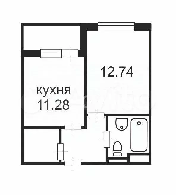 1-к. квартира, 36,6 м, 11/24 эт. - Фото 0