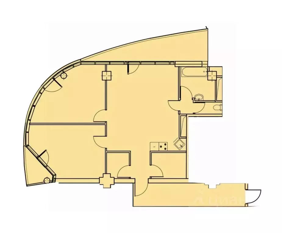 2-к кв. Краснодарский край, Сочи Курортный просп., 108 (108.9 м) - Фото 1