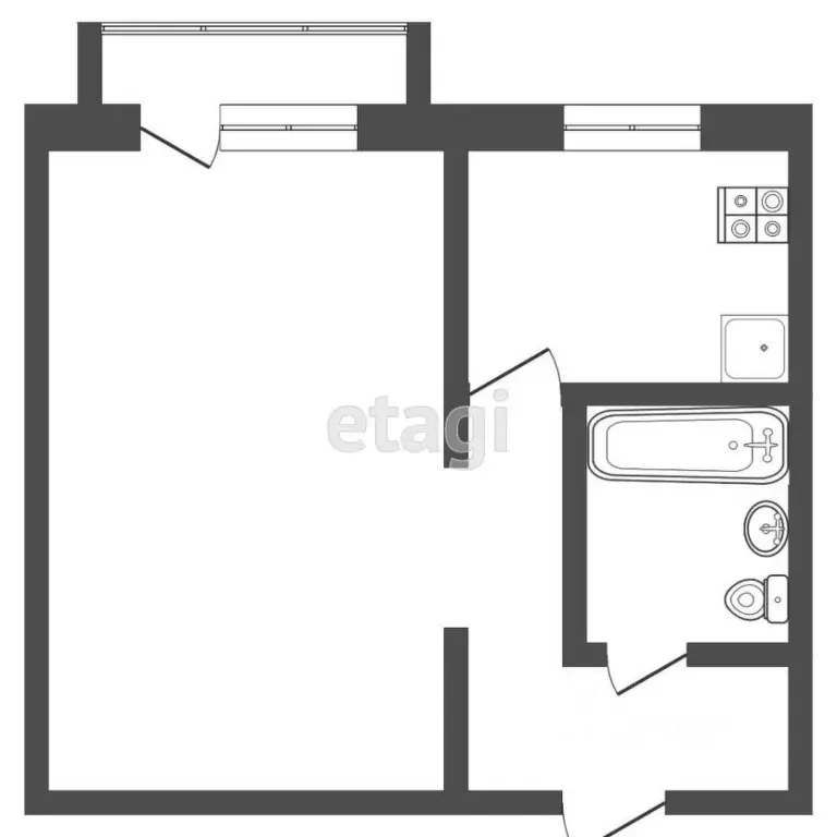 1-к кв. Мордовия, Саранск ул. Марины Расковой, 33 (30.2 м) - Фото 2