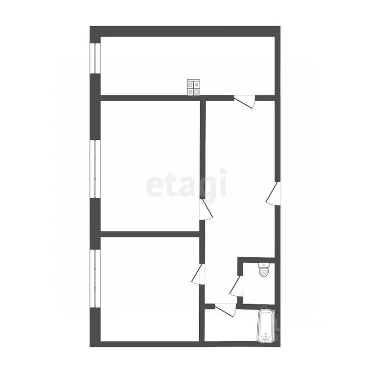 2-к кв. Московская область, Дмитров ул. Космонавтов, 50 (52.4 м) - Фото 2