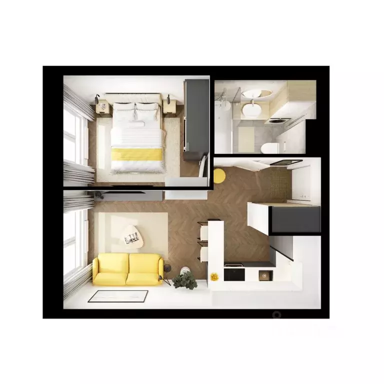 1-к кв. Нижегородская область, Нижний Новгород д. Утечино, Савин Парк ... - Фото 2