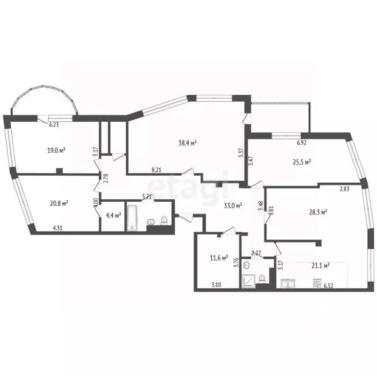 4-к кв. Москва просп. Андропова, 42К1 (214.0 м) - Фото 2