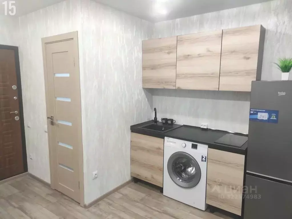 Студия Липецкая область, Липецк 15-й мкр, 1/2 (13.1 м) - Фото 1