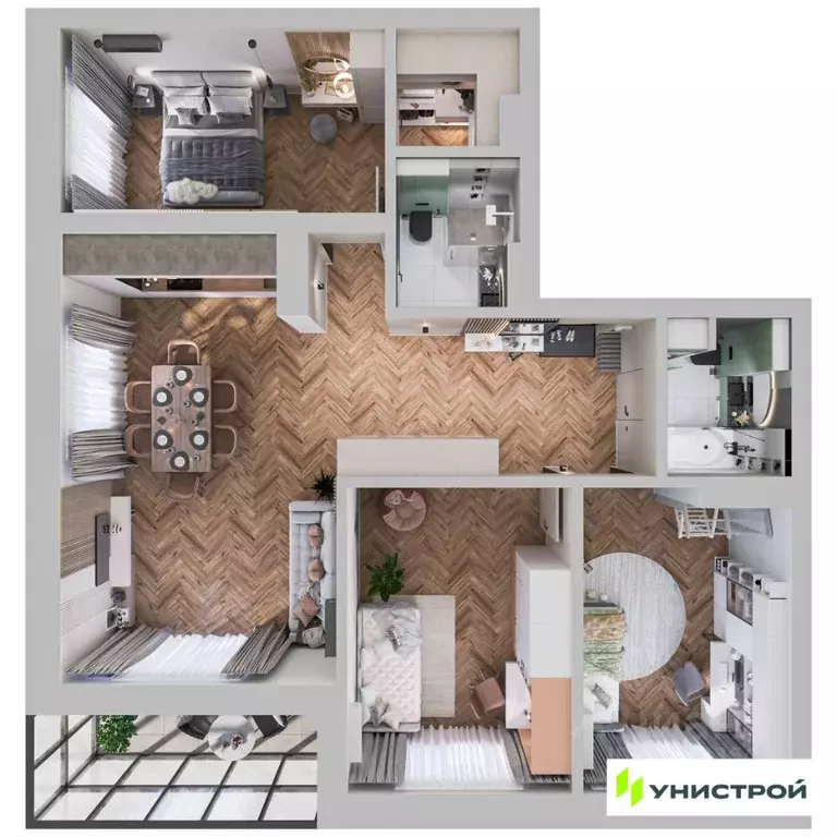 3-к кв. Самарская область, Тольятти 3А кв-л,  (93.47 м) - Фото 1