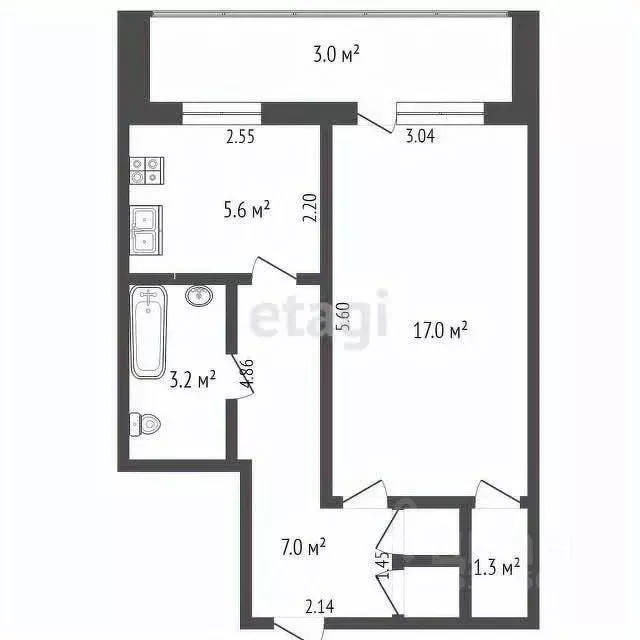 1-к кв. Забайкальский край, Чита Северный мкр, 19 (33.7 м) - Фото 1