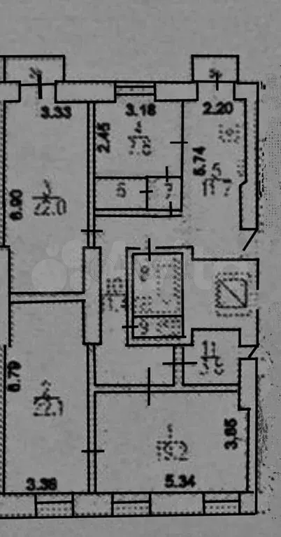 4-к. квартира, 106,9 м, 6/8 эт. - Фото 0