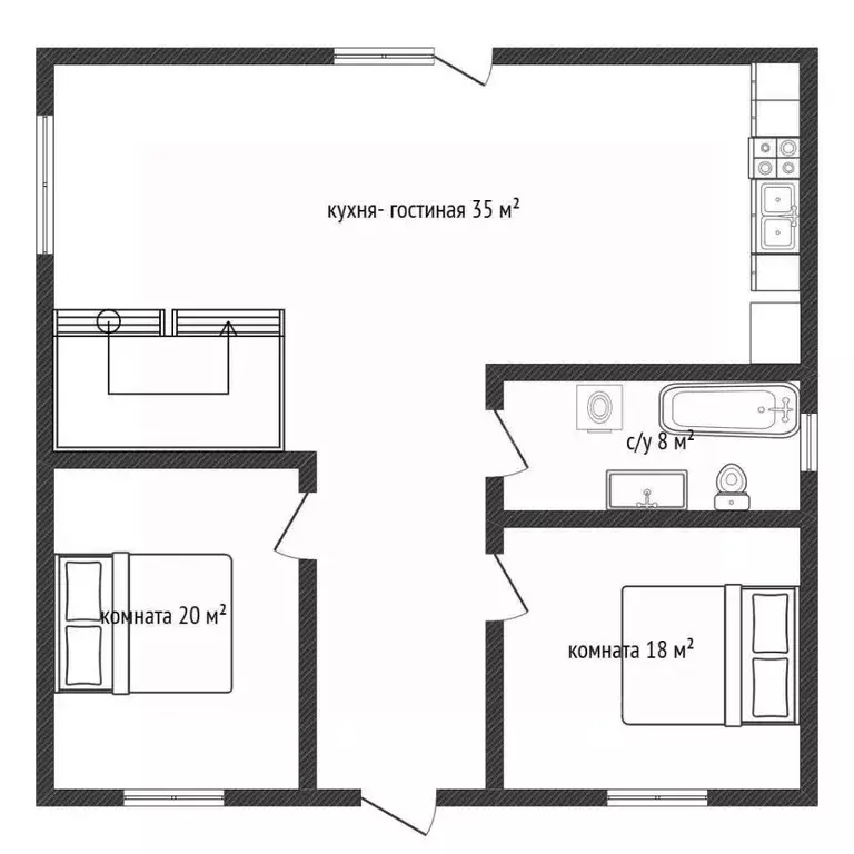 Дом в Краснодарский край, Динской район, Мичуринское с/пос, пос. ... - Фото 1
