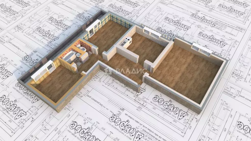 3-к кв. Иркутская область, Ангарск 15-й мкр, 30А (67.0 м) - Фото 1