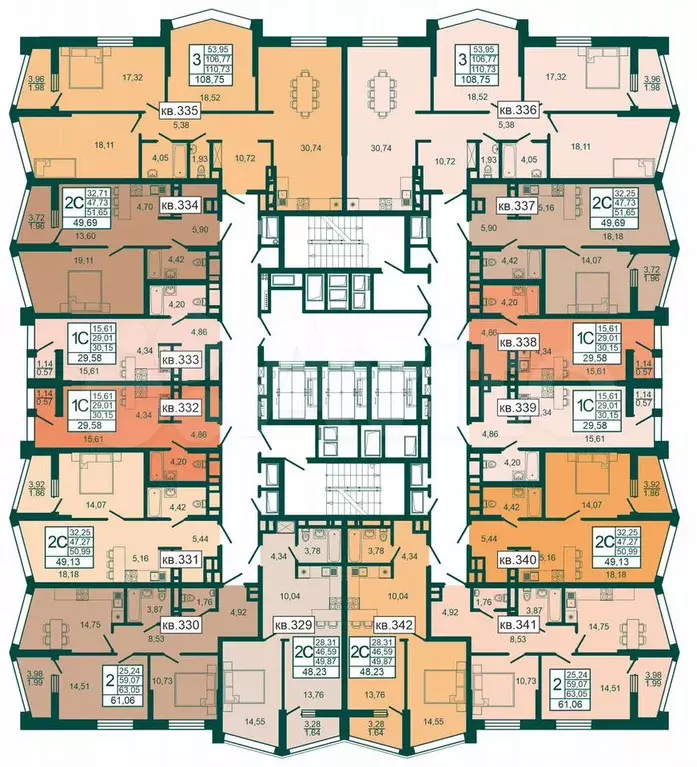 1-к. квартира, 49,1 м, 9/29 эт. - Фото 0