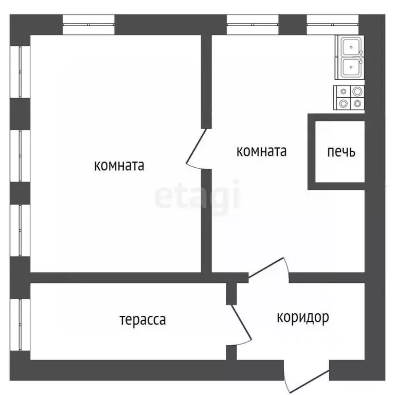 Дом в Мордовия, Атяшевский район, с. Дюрки Гражданская ул., 3 (33 м) - Фото 0