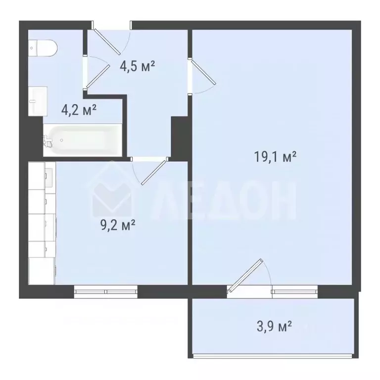 1-к кв. Омская область, Омск Заозерный мкр, ул. Сергея Тюленина, 12 ... - Фото 2
