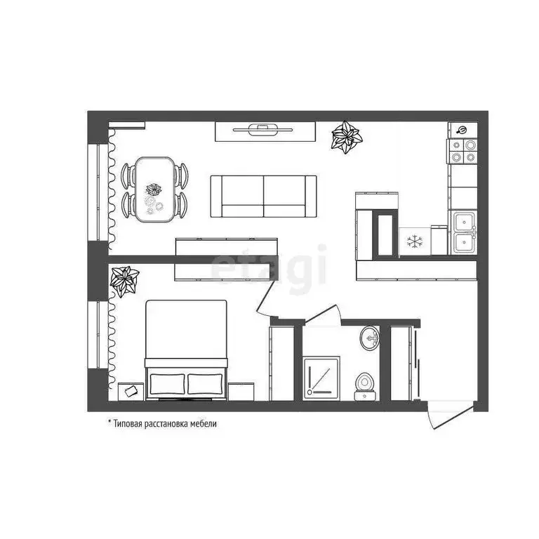 2-комнатная квартира: Тюмень, микрорайон ДОК, Воронинская улица, 45 ... - Фото 1