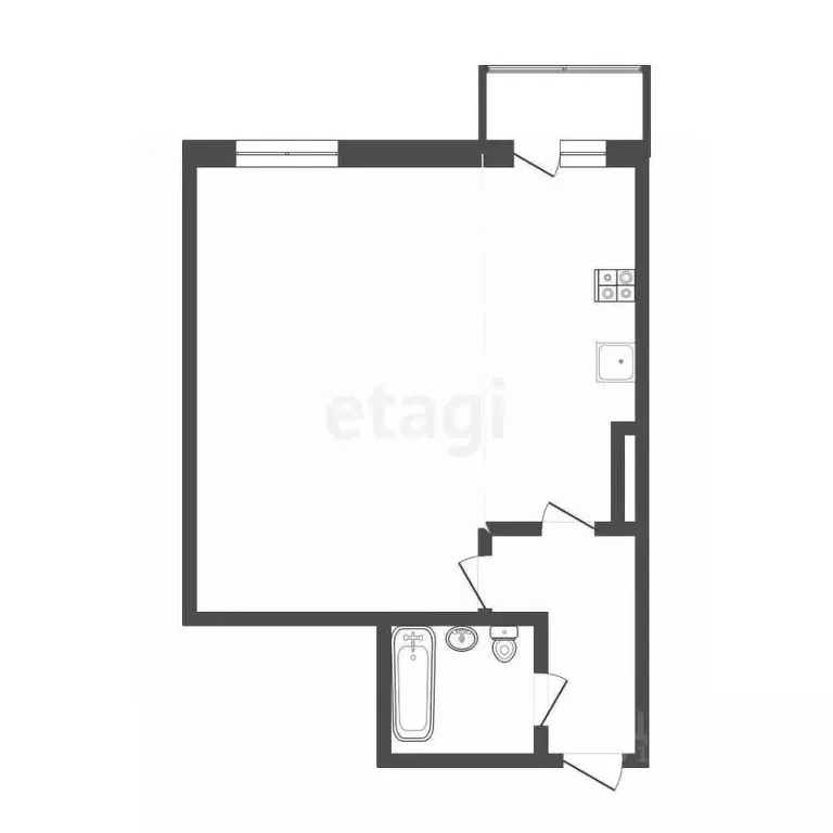 1-к кв. Иркутская область, Иркутск ул. Касьянова, 26 (38.7 м) - Фото 1