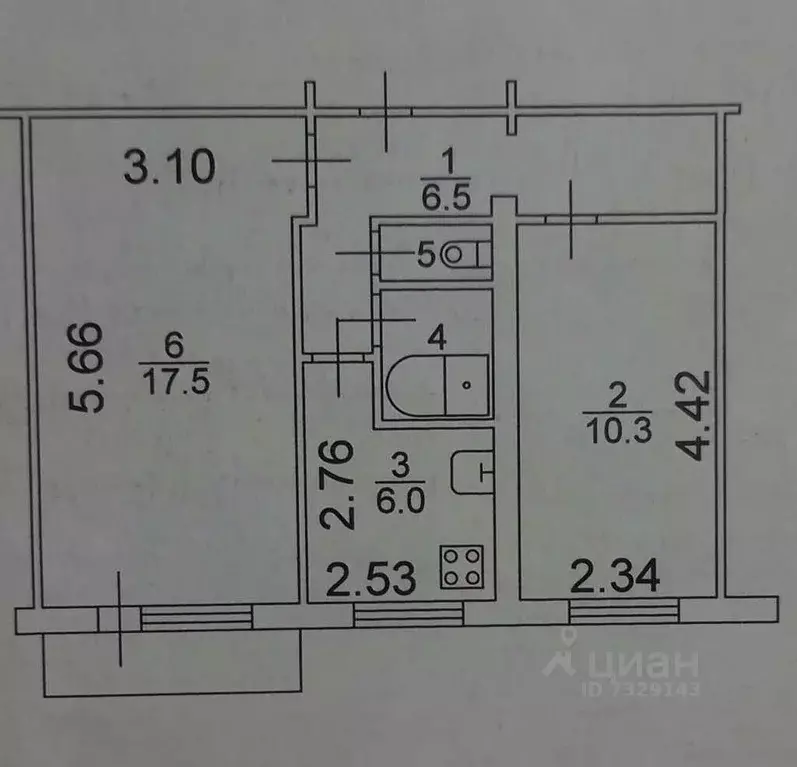 2-к кв. Новгородская область, Великий Новгород Октябрьская ул., 6к2 ... - Фото 1