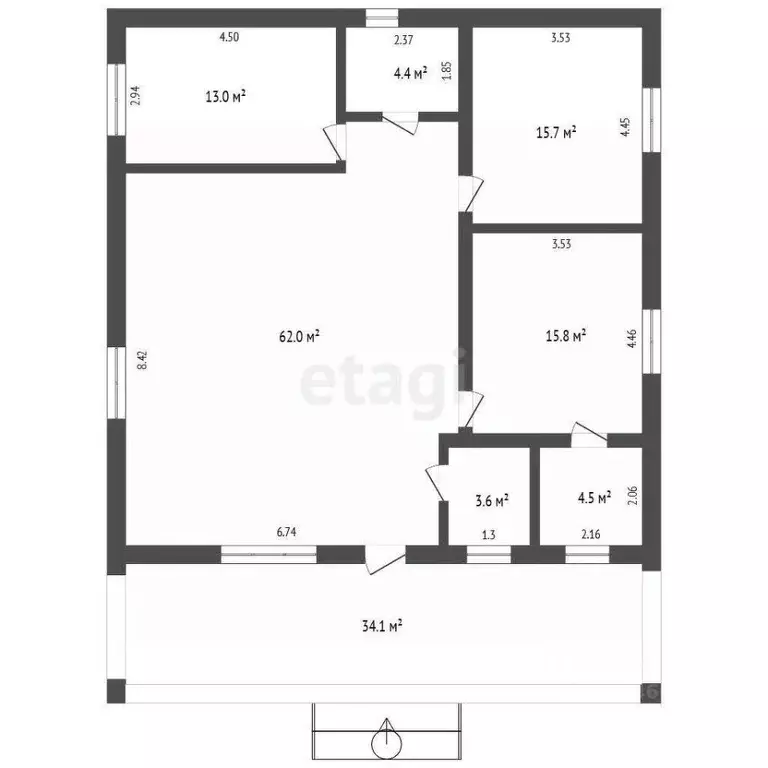 Дом в Крым, Сакский район, с. Уютное ул. Новая, 14 (163 м) - Фото 2