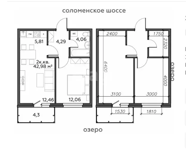 2-комнатная квартира: Петрозаводск, улица Тапиола, 2к2 (39 м) - Фото 1