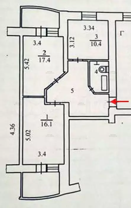 2-к. квартира, 61,7 м, 7/8 эт. - Фото 0