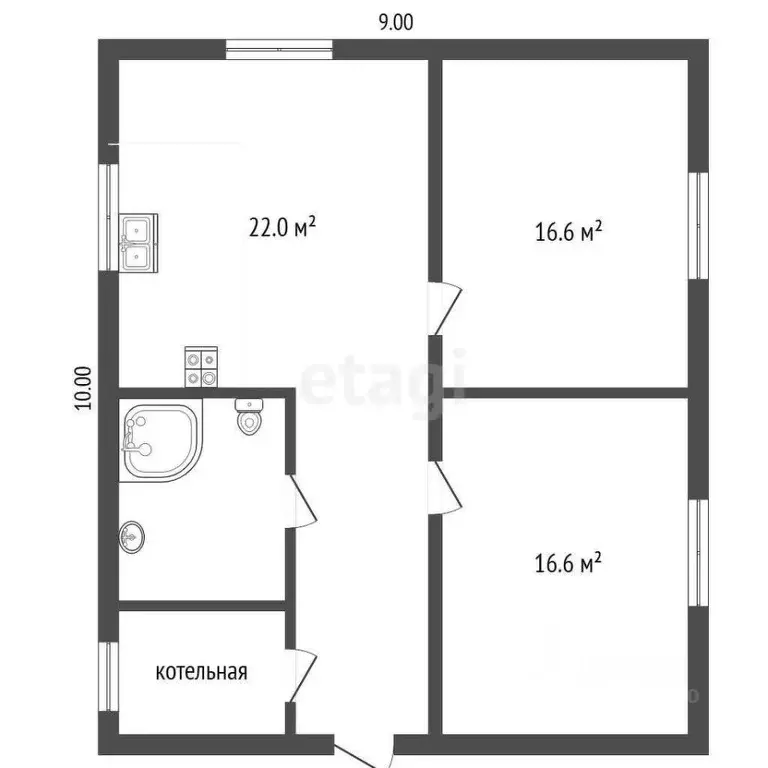 Дом в Тюменская область, Тюмень Аккорд СНТ, ул. Тенистая (75 м) - Фото 1