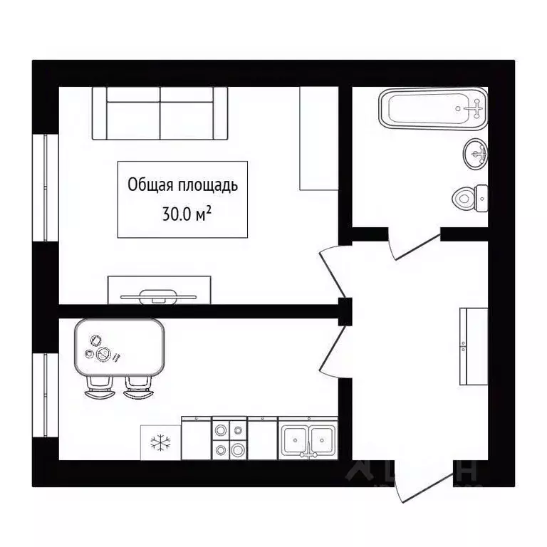 1-к кв. Алтай, Горно-Алтайск Коммунистический просп. (30.0 м) - Фото 2