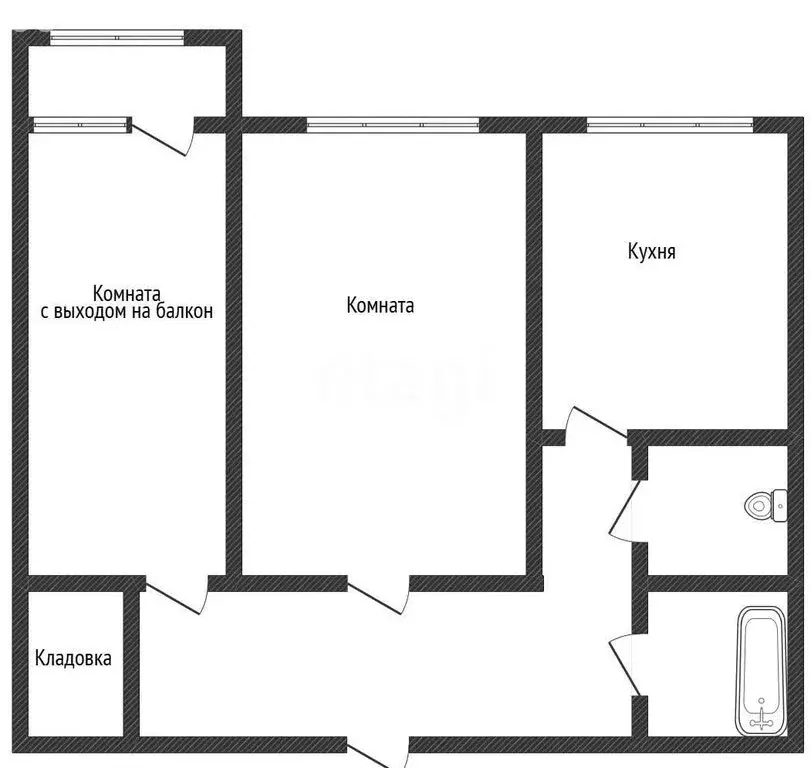 2-комнатная квартира: Казань, улица Маршала Чуйкова, 9 (51.3 м) - Фото 1