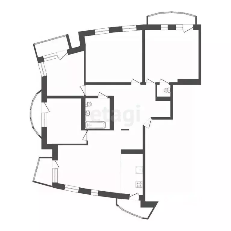 3-к кв. Тюменская область, Тюмень Севастопольская ул., 14 (169.6 м) - Фото 2