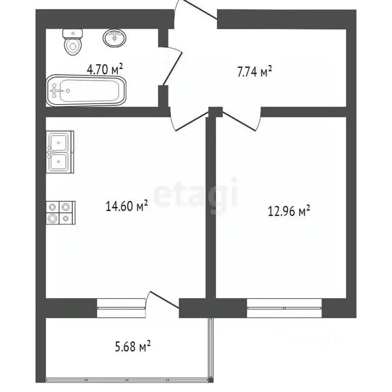 1-к кв. Тюменская область, Тюмень Широтная ул., 209к1 (40.1 м) - Фото 1