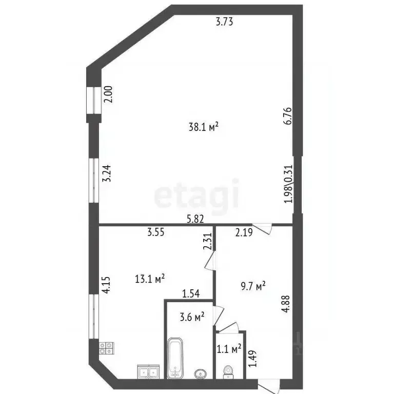 1-к кв. Санкт-Петербург 8-я Васильевского острова линия, 19 (65.6 м) - Фото 2