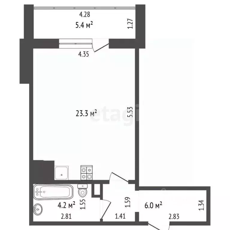 Студия Челябинская область, Челябинск Университетская Набережная ул., ... - Фото 2