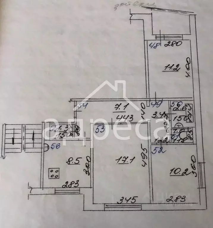 3-к кв. Самарская область, Самара Ташкентская ул., 238 (64.3 м) - Фото 1