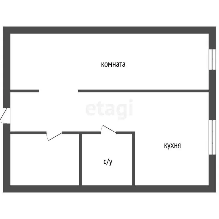 1-комнатная квартира: Касли, Стадионная улица, 88 (28.5 м) - Фото 1
