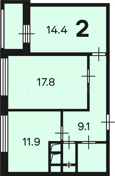 Аукцион: 2-к. квартира, 57,7 м, 8/25 эт. - Фото 0