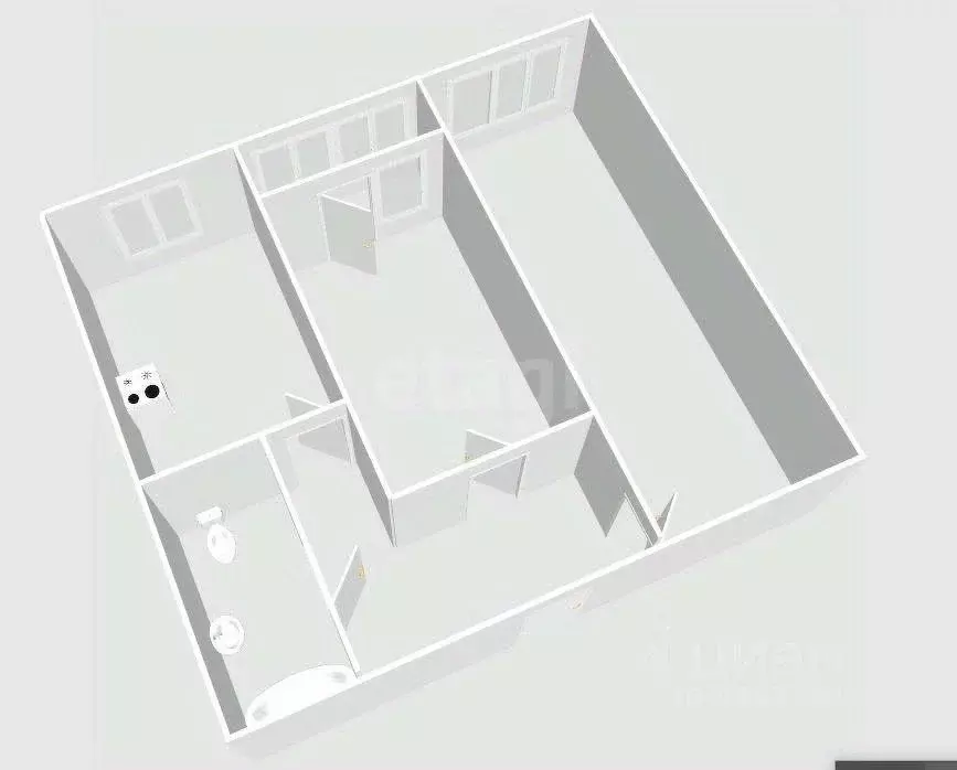 2-к кв. Сахалинская область, Холмский городской округ, с. Чапланово ... - Фото 2