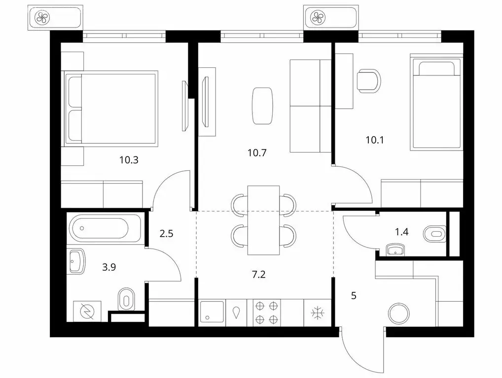 2-комнатная квартира: посёлок городского типа Боброво, ЖК Восточное ... - Фото 1