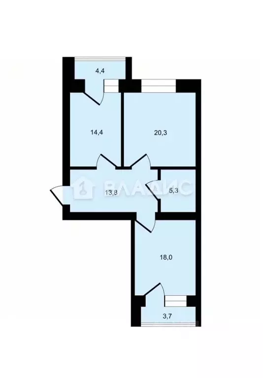 2-к кв. Владимирская область, Владимир ул. Родионовка, 8 (71.8 м) - Фото 1